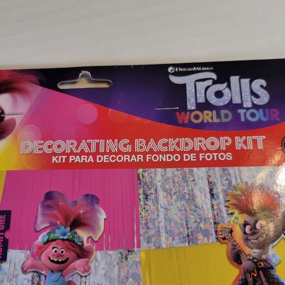 Trolls World Tour Party Decor Set Backdrop, Table Centerpieces, Favor Boxes Lot - Picture 15 of 16